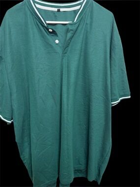 Men's Green Short-Sleeve Polo Shirt